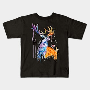 Deer Watercolor Kids T-Shirt